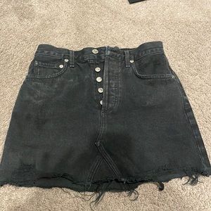 Agolde black jean high waist jean skirt